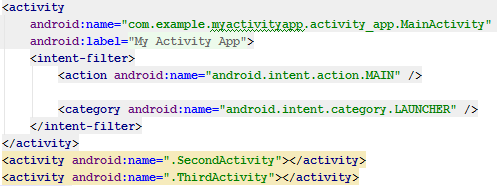 Android AndroidManifest.xml