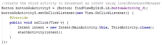 Broadcast Receiver start third activity