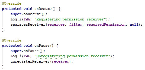 Broadcast Receiver secondActivity unregister