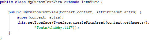 Android custom fonts tutorial TypeFace custom TextView class