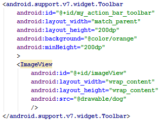 Android Toolbar extend toolbar Widget ActionBar