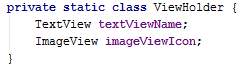 Universal Image Loader Library viewHolder