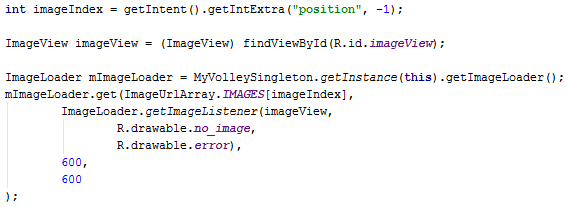 Android Volley Library ListView and GridView tutorial displayImageActivity