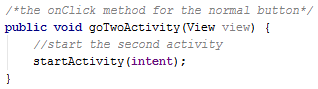 Activity onClick() method