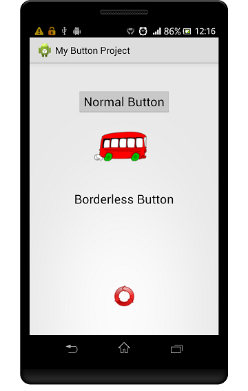 Android buttons screenshot