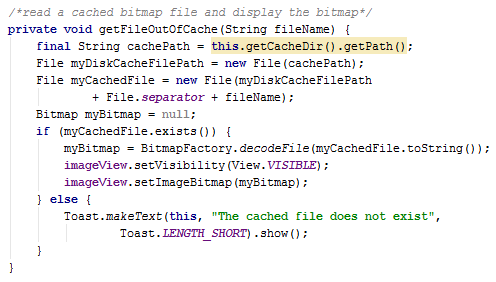 Reading cache file from Android file system