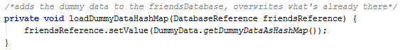 Firebase Realtime Database setup setValue()