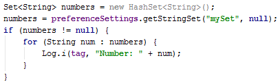 Retrieving String Sets from SharedPreferences