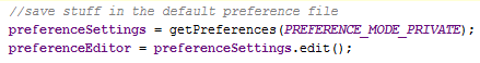 Android SharedPreferences getPreferences()