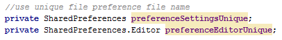 SharedPreferences unique file name